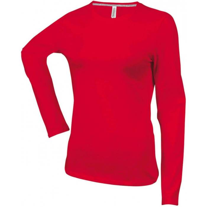 Kariban női hosszúujjú póló, Red, L - Red<br><small>GO-KA383RE-3</small>