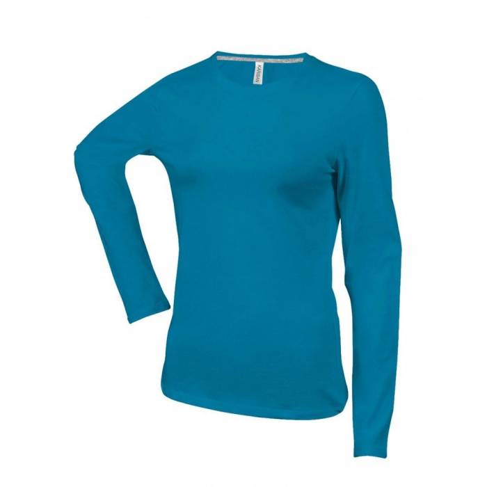 Kariban női hosszúujjú póló, Tropical Blue, XL - Tropical Blue<br><small>GO-KA383TB-4</small>