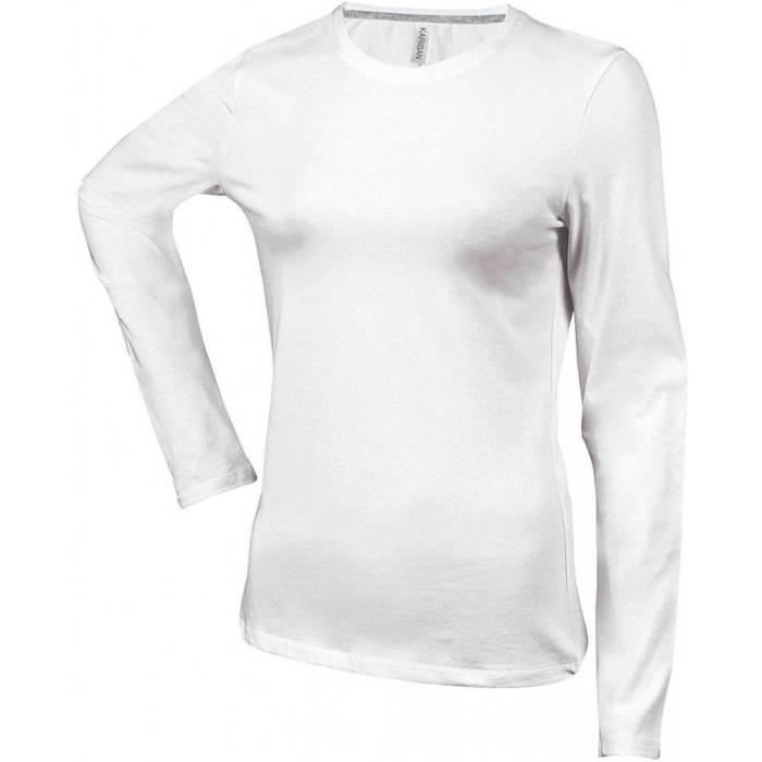 Kariban női hosszúujjú póló, White, S - White<br><small>GO-KA383WH-1</small>