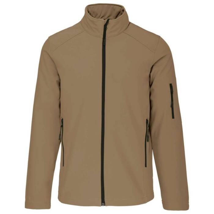 Kariban férfi softshell dzseki, Camel, S