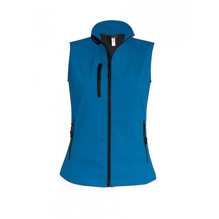 Kariban női softshell mellény, Aqua Blue, S