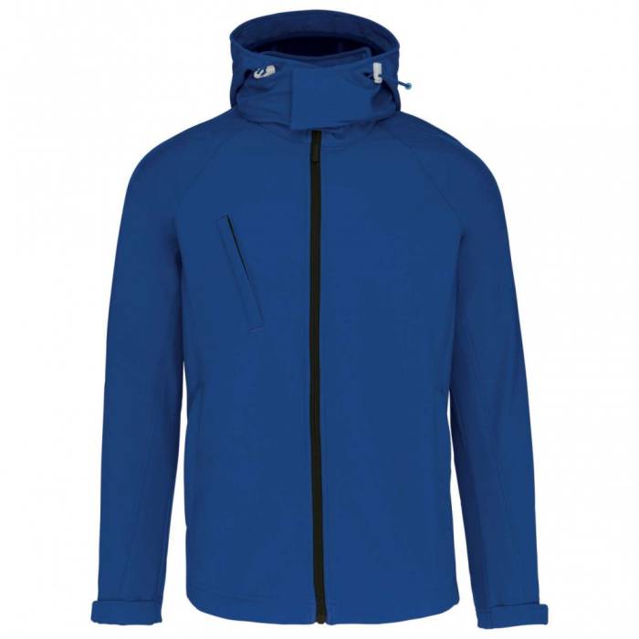 Kariban férfi kapucnis softshell dzseki, Dark Royal Blue, ...