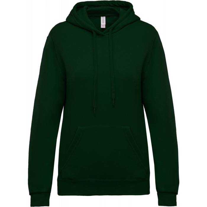 Kariban női kapucnis pulóver, Forest Green, XS