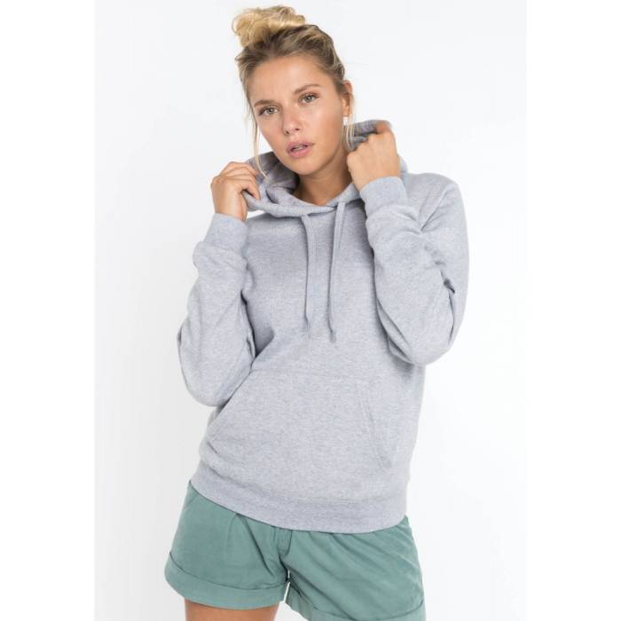 Kariban női kapucnis pulóver, Oxford Grey, XS