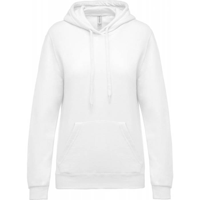 Kariban női kapucnis pulóver, White, XL