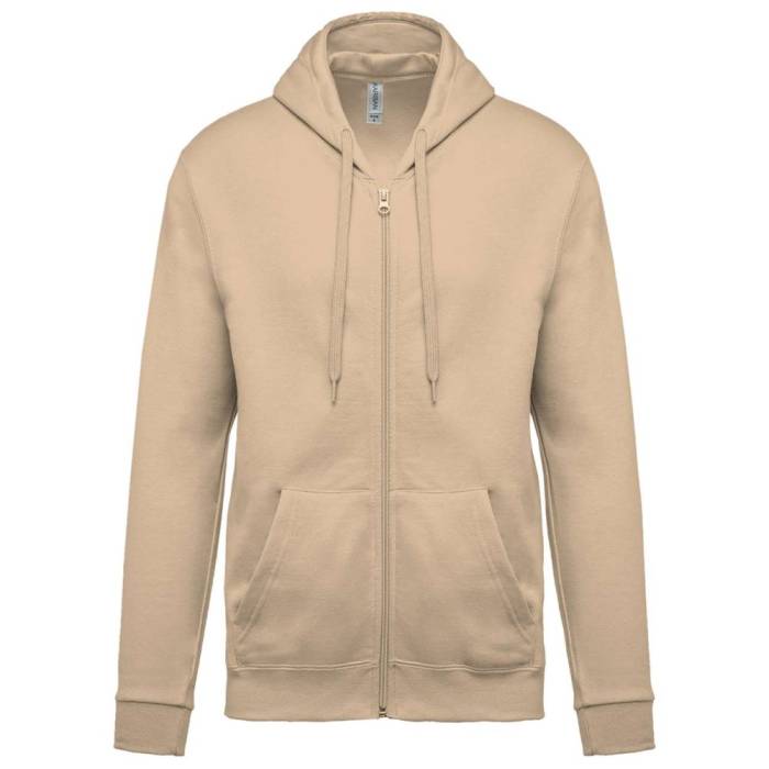 Kariban Kapucnis, cipzáros pulóver, Light Sand, L - Light Sand<br><small>GO-KA479LSA-3</small>