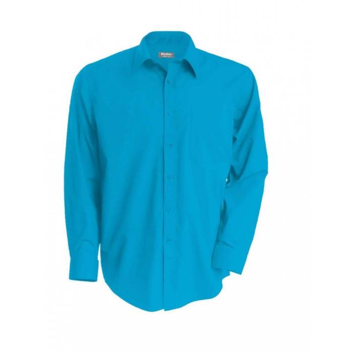 Kariban Jofrey hosszúujjú ing, Bright Turquoise, S