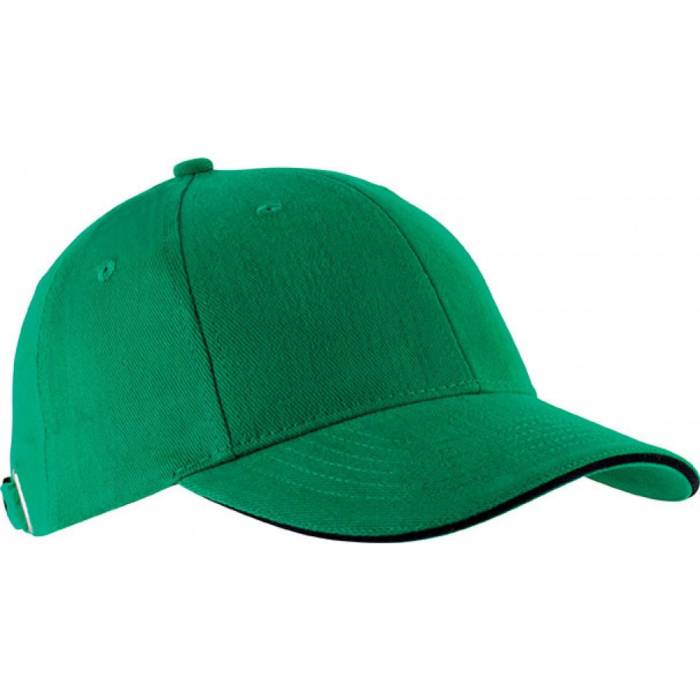 Kup Orlando 6 paneles sapka, Kelly Green/Black, U - Kelly Green/Black<br><small>GO-KP011KL/BL-U</small>