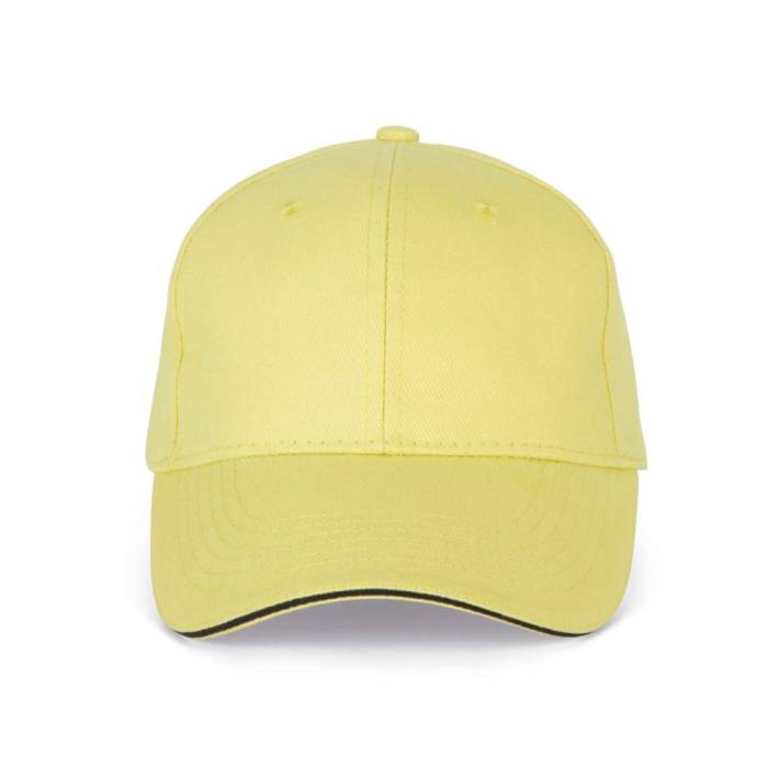 Kup Orlando 6 paneles sapka, Lemon Yellow/Dark Grey, U - Lemon Yellow/Dark Gr<br><small>GO-KP011LEJ/DG-U</small>