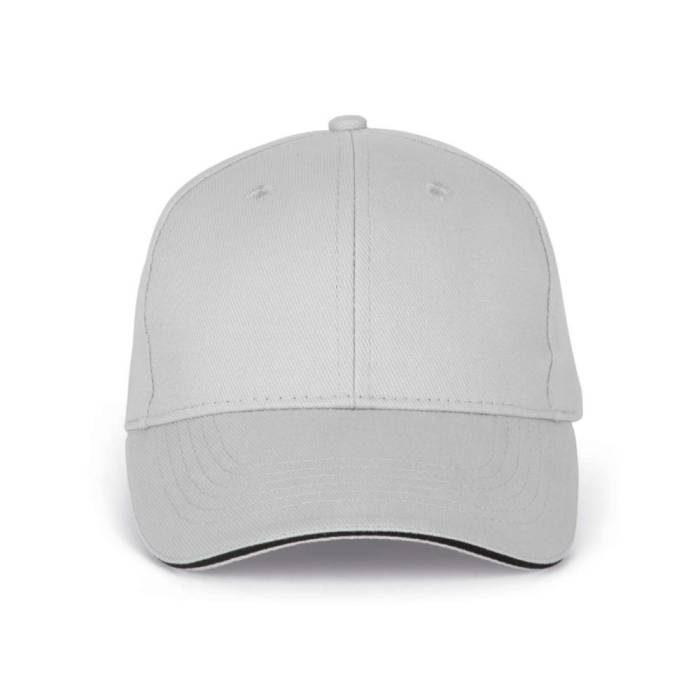 Kup Orlando 6 paneles sapka, Snow Grey/Dark Grey, U - Snow Grey/Dark Grey<br><small>GO-KP011SNGR/DG-U</small>