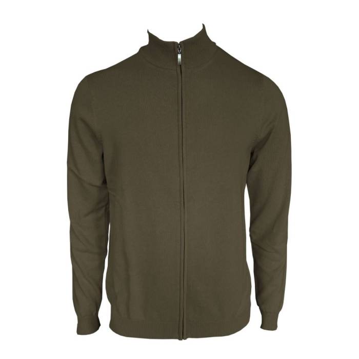 Legend Cipzáros férfi kardigán, Dark Khaki, XL - Dark Khaki<br><small>GO-LE970DKH-4</small>