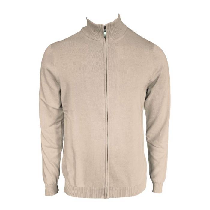 Legend Cipzáros férfi kardigán, Sand, M - Sand<br><small>GO-LE970SA-2</small>