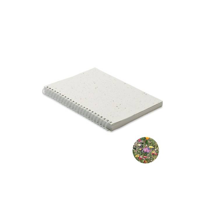 A5 magpapír spirálos notesz, Fehér