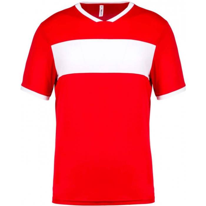 ProAct férfi műszálas póló, Sporty Red/White, S