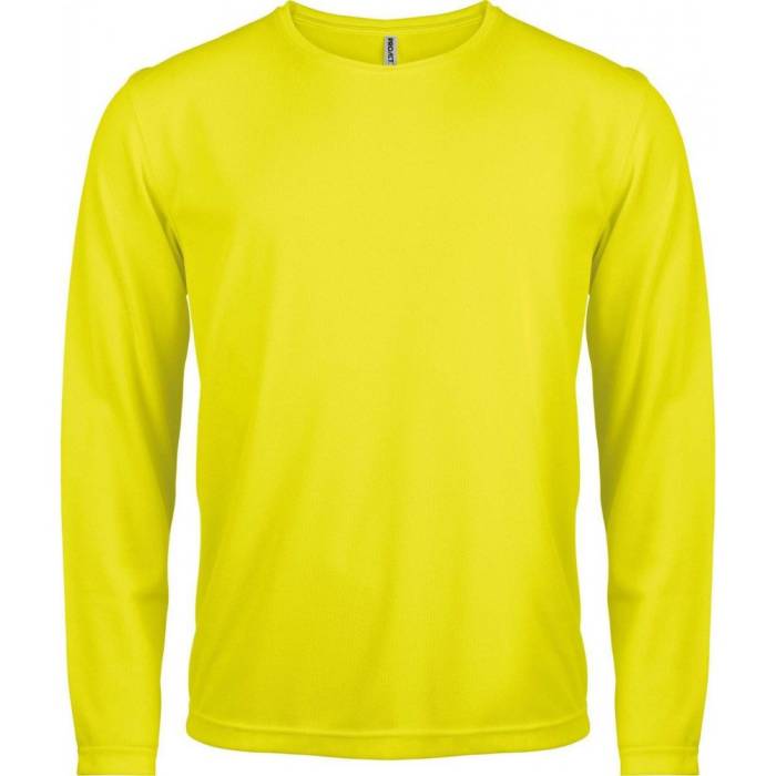 ProAct hosszúujjú férfi sportpóló, Fluorescent Yellow, 2XL...