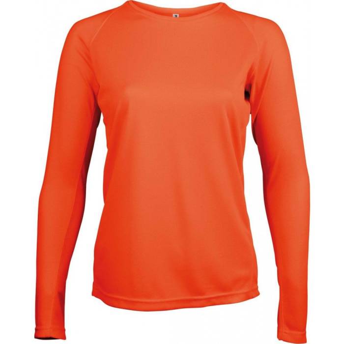 ProAct hosszúujjú női sportpóló, Fluorescent Orange, XS...