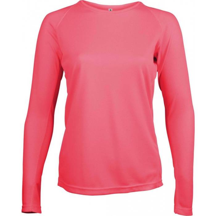 ProAct hosszúujjú női sportpóló, Fluorescent Pink, XS