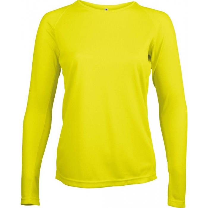 ProAct hosszúujjú női sportpóló, Fluorescent Yellow, XS...