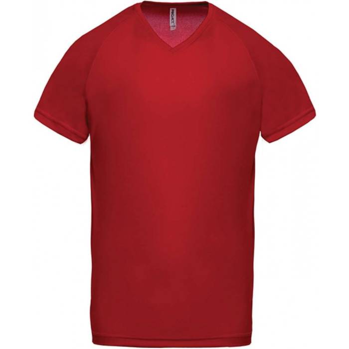 ProAct Férfi V-nyakú sportpóló, Red, XL