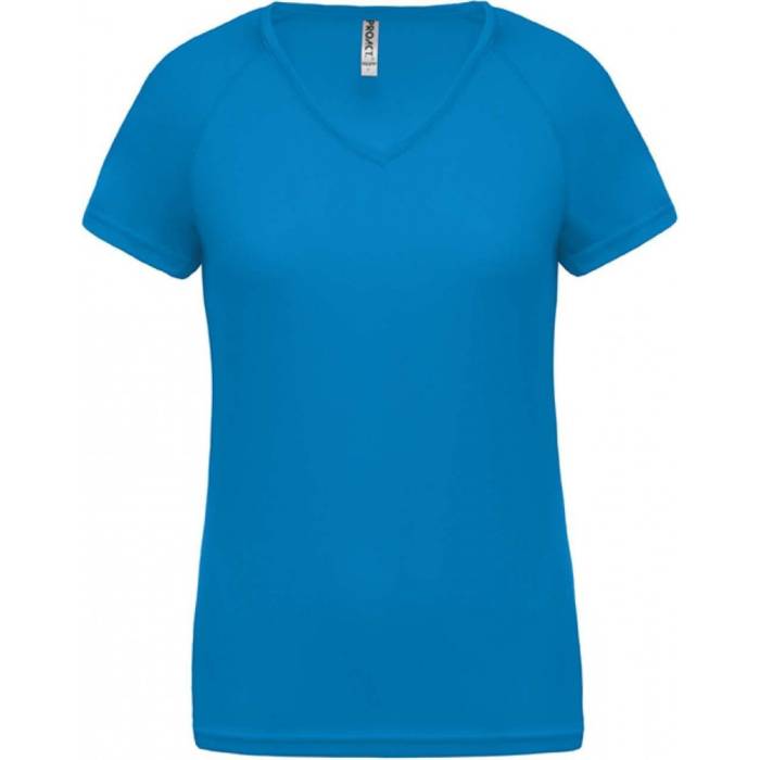 ProAct Női V-nyakú sportpóló, Aqua Blue, XL