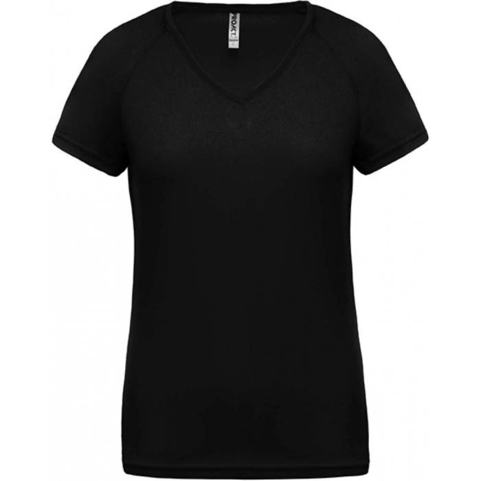 ProAct Női V-nyakú sportpóló, Black, L