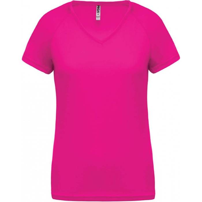 ProAct Női V-nyakú sportpóló, Fuchsia, M - Fuchsia<br><small>GO-PA477FU-2</small>