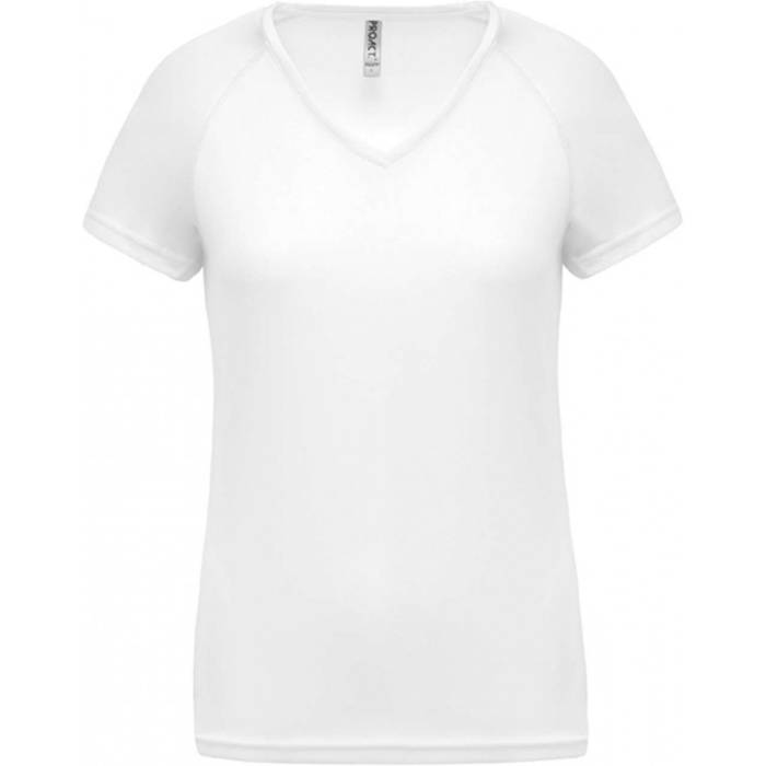 ProAct Női V-nyakú sportpóló, White, 2XL