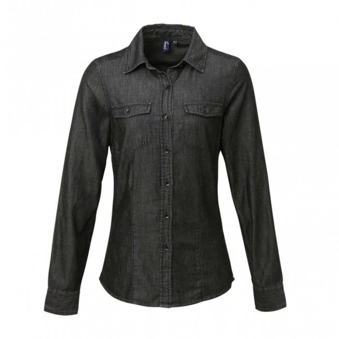 Premier női farmer ing, Black Denim, XL