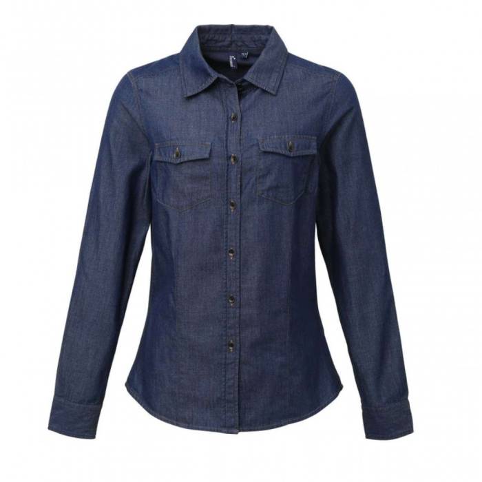 Premier női farmer ing, Indigo Denim, XS