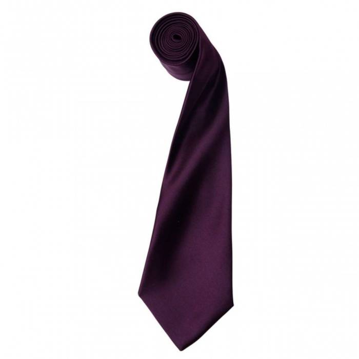 Colours szatén nyakkendő, Aubergine, U