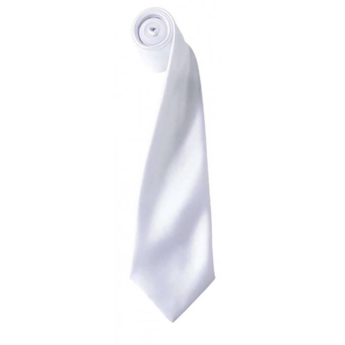 Colours szatén nyakkendő, White, U