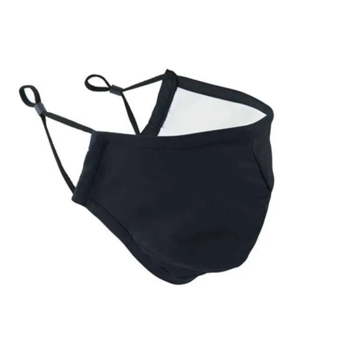3-rétegű pamut arcmaszk, Black, U