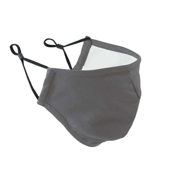 3-rétegű pamut arcmaszk, Dark Grey, U