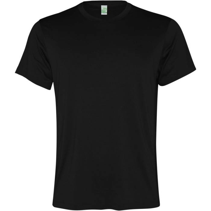 Slam rövid ujjú férfi sportpóló, solid black, M