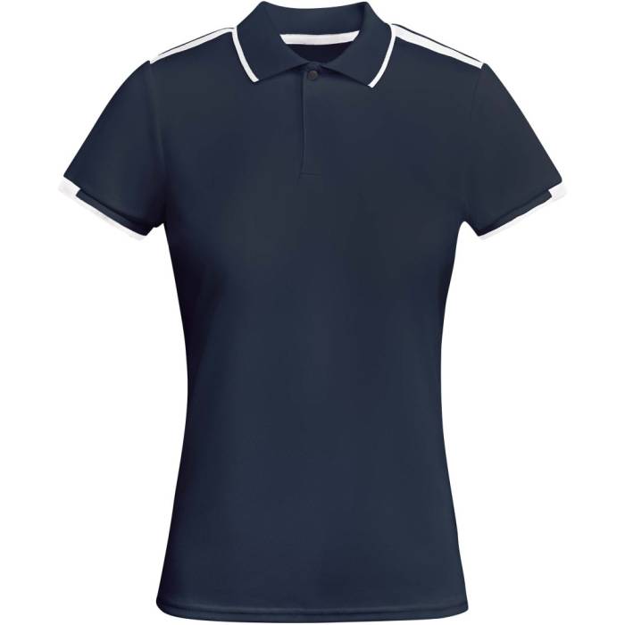 Tamil rövid ujjú női sportpóló, navy blue, white, S