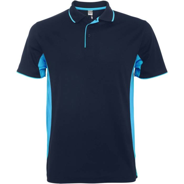 Montmelo rövid ujjú uniszex sportpóló, navy blue, sky blue - navy blue, sky blue...<br><small>GO-R04218O1</small>