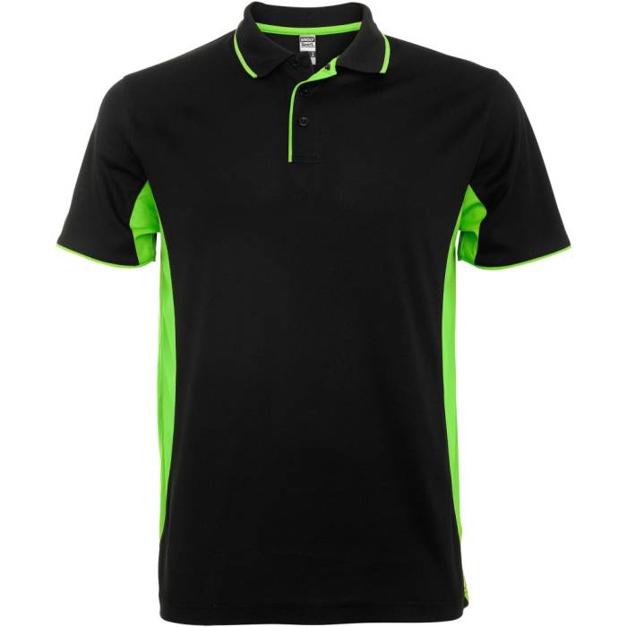 Montmelo rövid ujjú uniszex sportpóló, solid black, lime,  - solid black, lime...<br><small>GO-R04218P3</small>