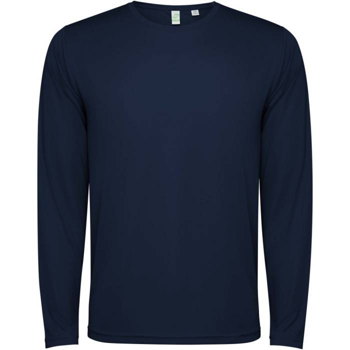 Roly Estoril hosszúujjú unisex póló, sötétkék, L - sötétkék<br><small>GO-R04321R3</small>