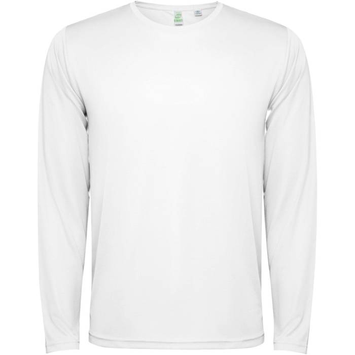 Roly Estoril hosszúujjú unisex póló, fehér, L