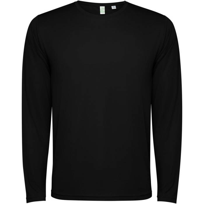 Roly Estoril hosszúujjú unisex póló, fekete, XL
