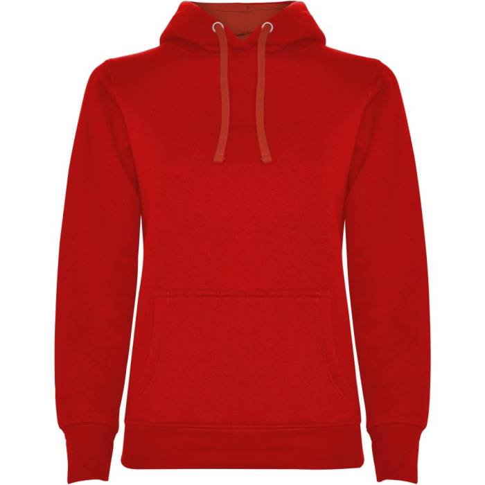 Roly Urban női kapucnis pulóver, Red, M