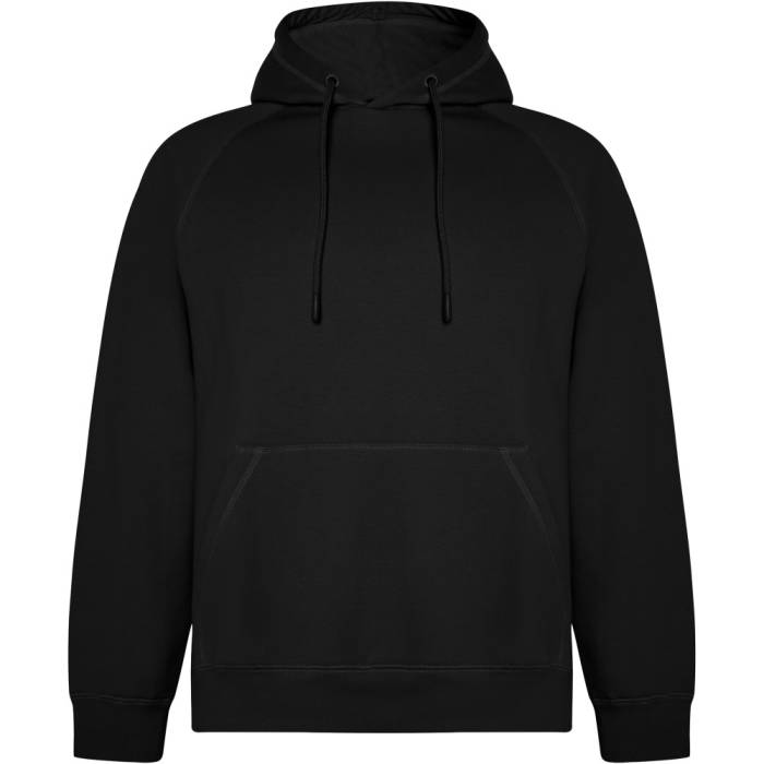 Roly Vinson uniszex kapucnis pulóver, Solid black, XS