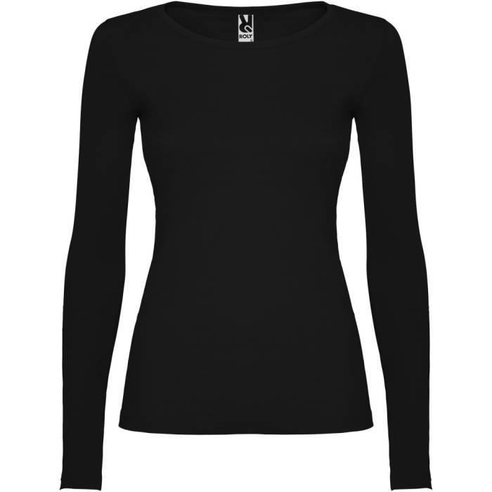 Roly Extreme női hosszúujjú póló, Solid black, 2XL
