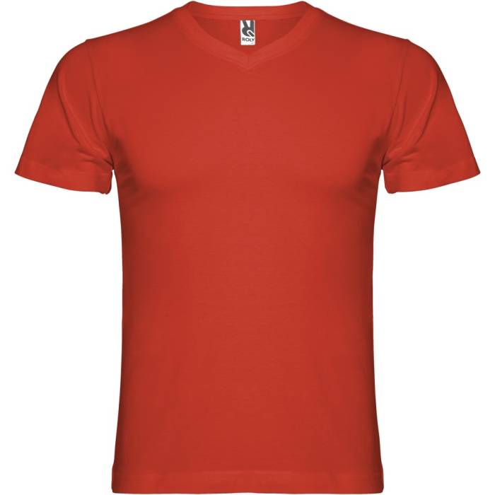 Roly Samoyedo V-nyakú férfi póló, Red, XL - Red<br><small>GO-R65034I4</small>