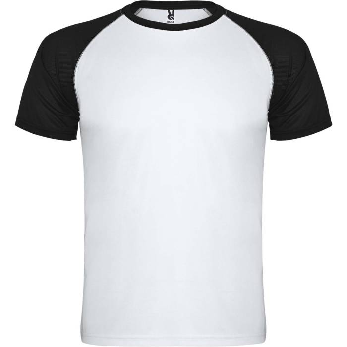 Indianapolis rövid ujjú uniszex sportpóló, white, solid bl - white, solid black...<br><small>GO-R66508R3</small>