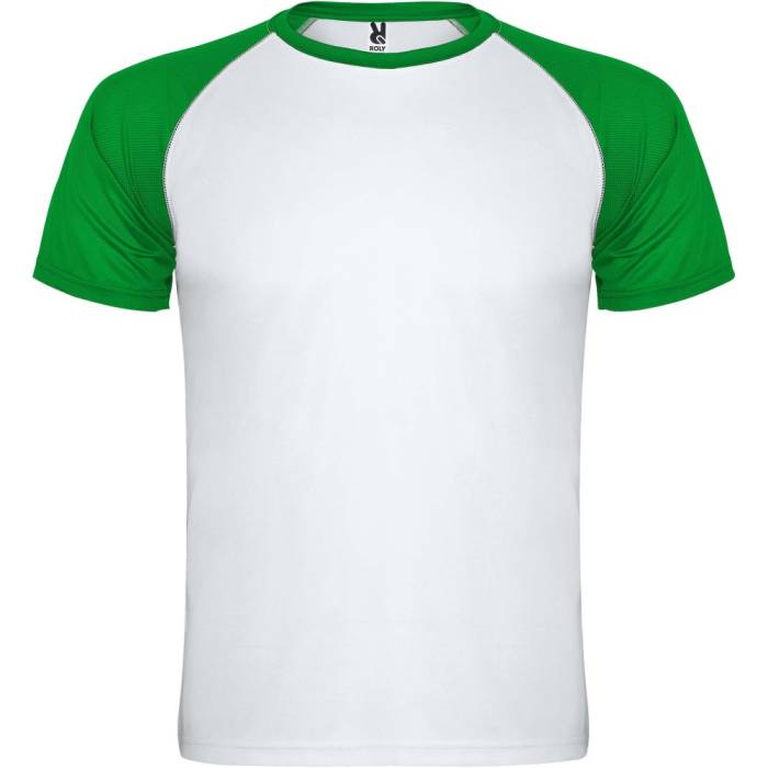 Indianapolis rövid ujjú uniszex sportpóló, white, fern gre - white, fern green...<br><small>GO-R66508W1</small>