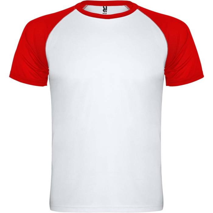 Indianapolis rövid ujjú uniszex sportpóló, white, red, XL...