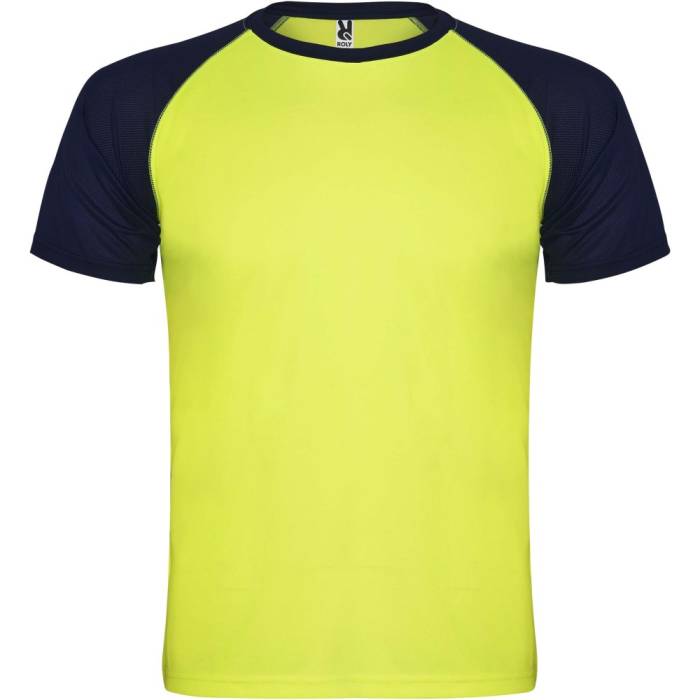 Indianapolis rövid ujjú uniszex sportpóló, fluor yellow, n - fluor yellow, navy b...<br><small>GO-R66509I3</small>