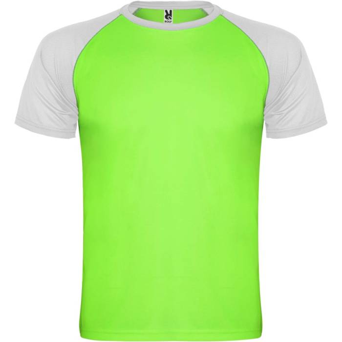 Indianapolis rövid ujjú uniszex sportpóló, fluor green, wh - fluor green, white...<br><small>GO-R66509J1</small>