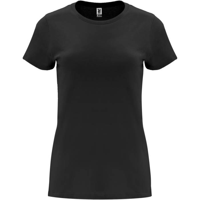Roly Capri női pamutpóló, Solid black, XL
